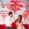 Red Heart Valentine Balloons – 16 Pcs ‘I Love You’ Foil Mylar Balloons for Happy Valentine’s Day Romantic Party Decorations